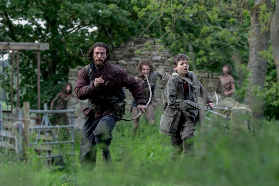 Aaron Taylor-Johnson and his Alfie Williams in '28 Years Later'. Photo: Miya Mizuno